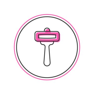 Tıraş makinesi simgesi beyaz arkaplanda izole edildi. Vektör.