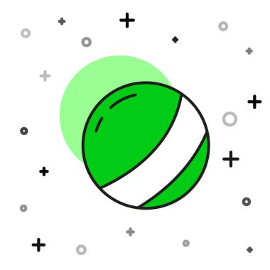 Doldurulmuş plaj topu ikonu beyaz arka planda izole edilmiş. Çocuk oyuncağı. Vektör.