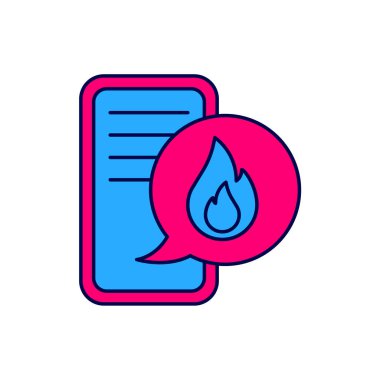 Beyaz arka planda izole edilmiş 911 arama ikonuyla dolu bir cep telefonu. Polis, ambulans, itfaiye, çağrı, telefon. Vektör.