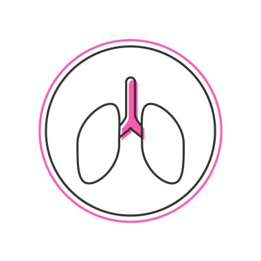 Doldurulmuş Ciğerler simgesi beyaz arkaplanda izole edildi. Vektör.