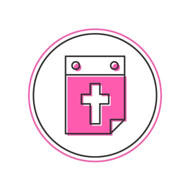 Doldurulmuş takvim ölüm simgesi beyaz arkaplanda izole edildi. Vektör.