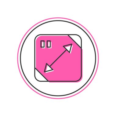 Beyaz arkaplanda izole edilmiş Çapraz Ölçüm simgesi dolduruldu. Vektör.