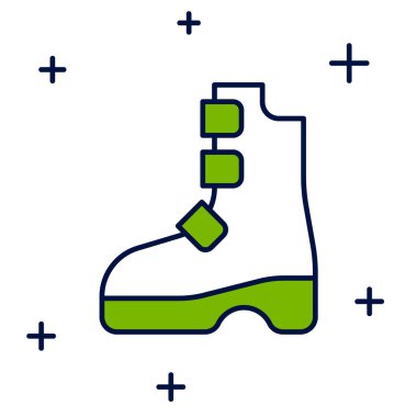 Beyaz arka planda izole edilmiş Eski Viking bot simgesi. Eski zamanların geleneksel kıyafetleri ve aksesuarları. Vektör.