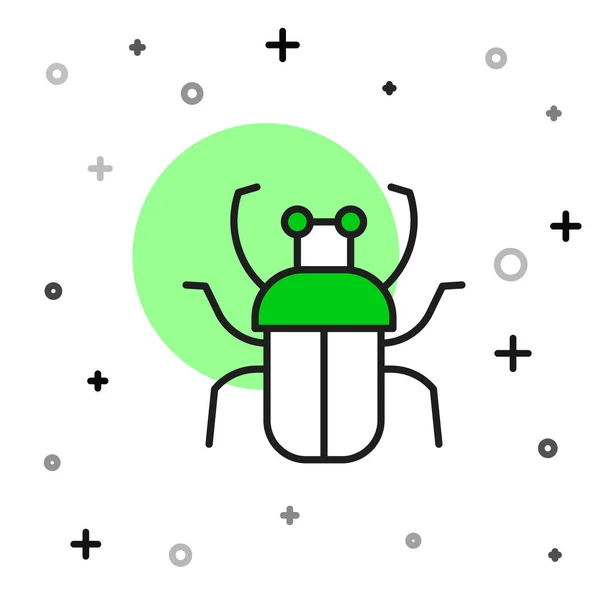 Filled Outline Stink Bug Icon Isolated White Background Vector — Vector de stock