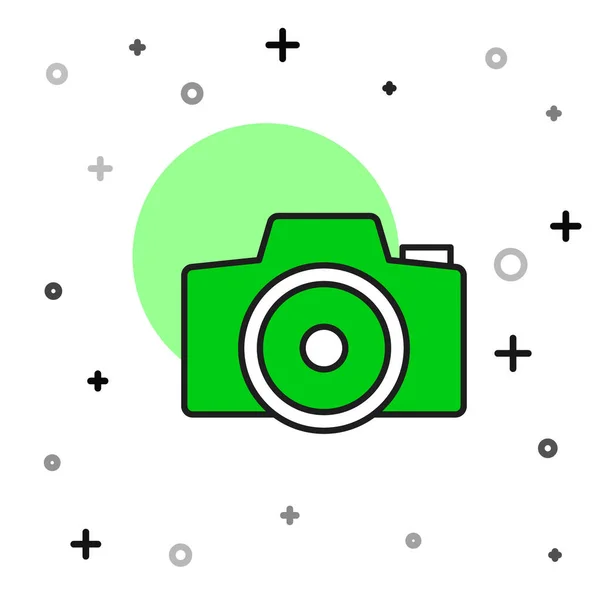 Gefüllte Umrisse Fotokamera Symbol Isoliert Auf Weißem Hintergrund Fotokamera Digitale — Stockvektor