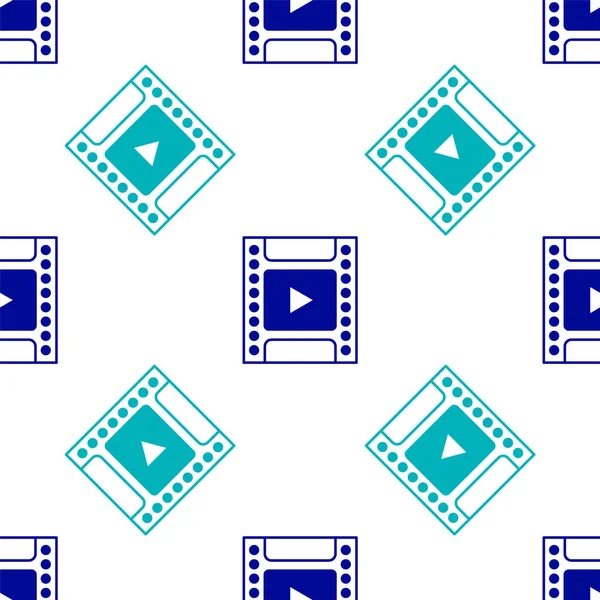 Mavi Kamera Klasik Film Rulo Kartuş Ikonu Beyaz Arkaplanda Izole — Stok Vektör