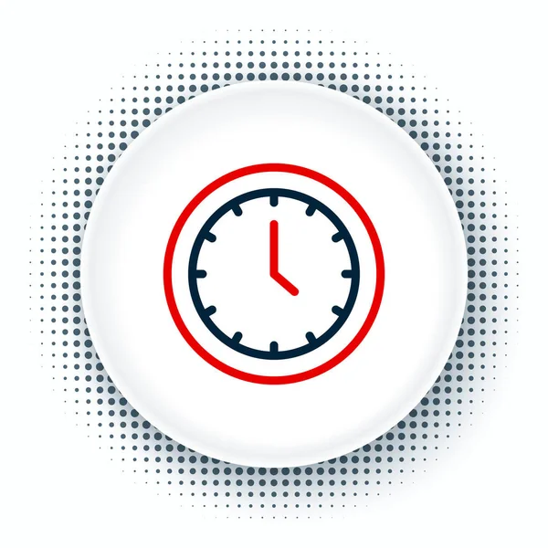 Icono Reloj Línea Aislado Sobre Fondo Blanco Símbolo Tiempo Concepto — Vector de stock