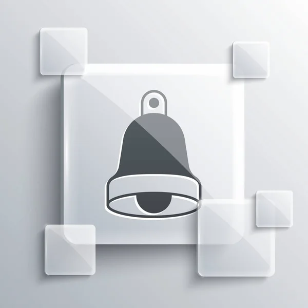 Grey Church Bell Icon Isolated Grey Background Alarm Symbol Service — Vector de stock
