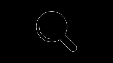 White line Selection coffee beans icon isolated on black background. 4K Video motion graphic animation.