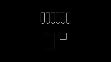 White line Coffee shop icon isolated on black background. 4K Video motion graphic animation.