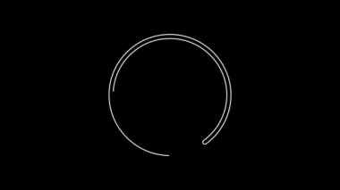 Beyaz hat Telefon. Siyah arkaplanda 24 saat destek ikonu var. Tüm gün müşteri destek merkezi. Tam zamanlı çağrı servisi. 4K Video hareketli grafik canlandırması.