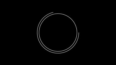 White line Time Management icon isolated on black background. Clock sign. Productivity symbol. 4K Video motion graphic animation.