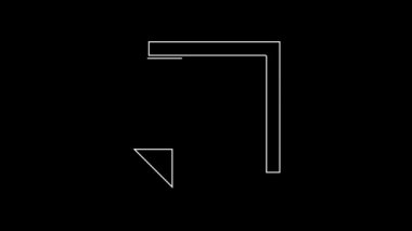 White line Post note stickers icon isolated on black background. Sticky tapes with space for text or message. 4K Video motion graphic animation.