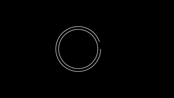 Beyaz Çizgi Siyah Arkaplanda Izole Hesap Ekranı Simgesi Oluştur Video — Stok video