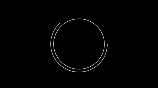 Λευκή Γραμμή Εικονίδιο Kelvin Απομονώνονται Μαύρο Φόντο Γραφική Κίνηση Κίνησης — Αρχείο Βίντεο