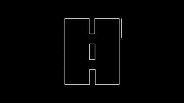 White line Road icon isolated on black background. 4K Video motion graphic animation.