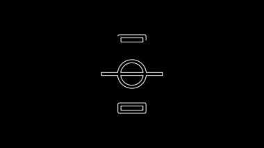 White line Hockey table icon isolated on black background. 4K Video motion graphic animation.