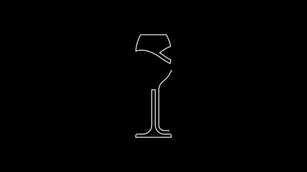 Siyah Arka Planda Beyaz Çizgi Şarap Cam Ikonu Var Şarap — Stok video