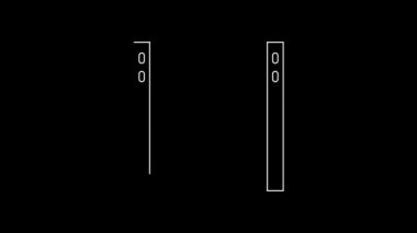 Siyah arkaplanda beyaz çizgi Sport yatay çubuk simgesi izole edildi. 4K Video hareketli grafik canlandırması.