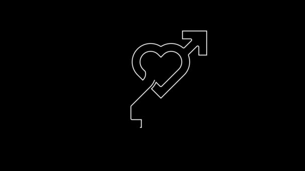 Иконка Гендер Выделена Черном Фоне Символы Мужчин Женщин Секс Символ — стоковое видео
