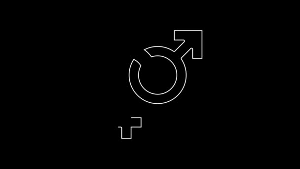 Иконка Гендер Выделена Черном Фоне Символы Мужчин Женщин Секс Символ — стоковое видео