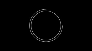 White line Baby icon isolated on black background. 4K Video motion graphic animation.