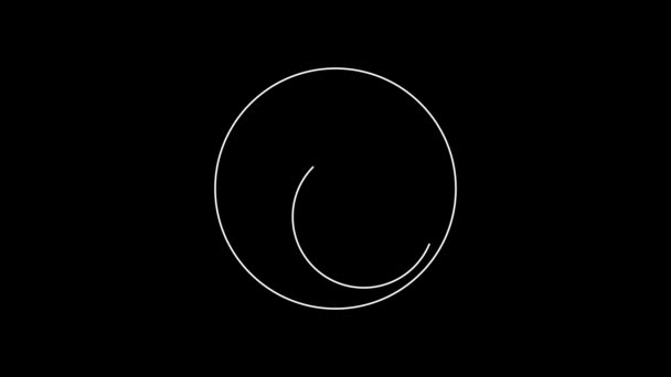 Біла Лінія Підмножини Математика Підмножиною Піктограми Ізольовані Чорному Тлі Відео — стокове відео