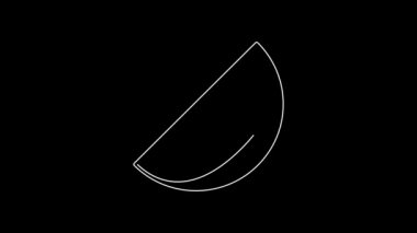 White line Casino slot machine with watermelon symbol icon isolated on black background. Gambling games. 4K Video motion graphic animation.