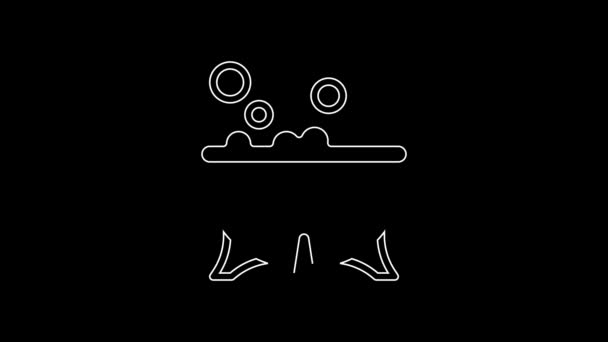 할로윈 가마솥 아이콘은 배경에 분리되어 할로윈 비디오 그래픽 애니메이션 — 비디오