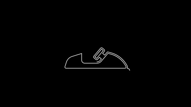 Иконка Автомобиля Bmw Белого Цвета Черном Фоне Парк Развлечений Детская — стоковое видео
