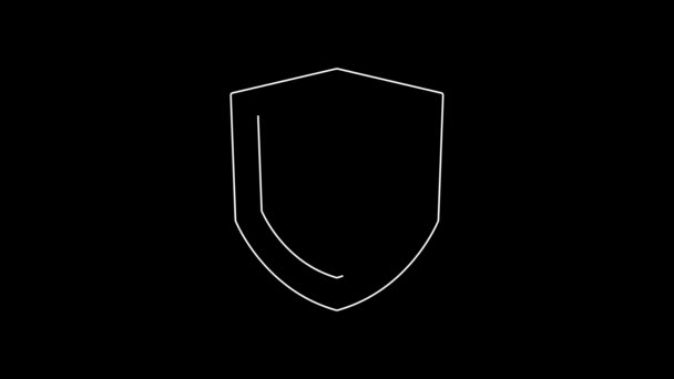 Значок Полицейского Значка Черном Фоне Знак Шерифа Видеографическая Анимация — стоковое видео