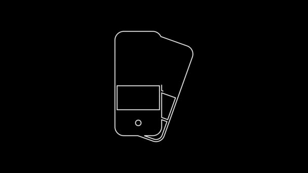 Иконка Цвет Палитры Выделена Черном Фоне Видеографическая Анимация — стоковое видео
