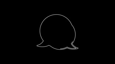 Beyaz çizgi Hıristiyan çapraz simgesi siyah arkaplanda izole edildi. Kilise haçı. 4K Video hareketli grafik canlandırması.