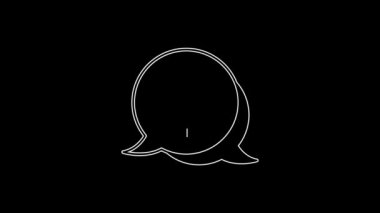 White line Eye of Horus icon isolated on black background. Ancient Egyptian goddess Wedjet symbol of protection, royal power and good health. 4K Video motion graphic animation.