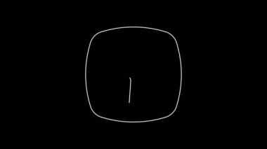 White line Cross ankh icon isolated on black background. Egyptian word for life or symbol of immortality. 4K Video motion graphic animation.