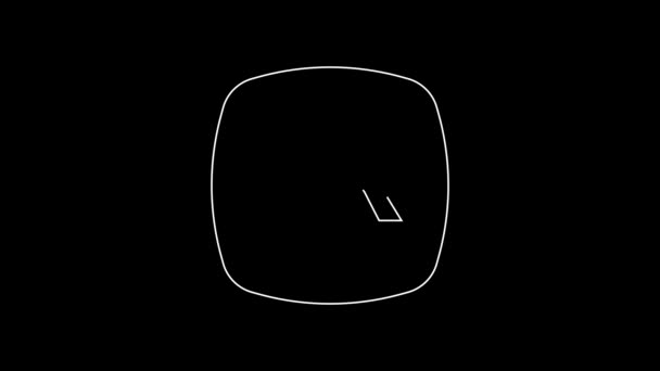 Иконка Белой Линии Ultra Выделена Черном Фоне Видеографическая Анимация — стоковое видео