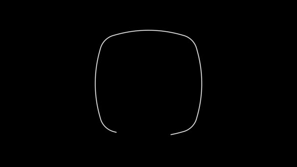 Біла Лінія Піктограма Болта Блискавки Ізольована Чорному Тлі Знак Спалаху — стокове відео
