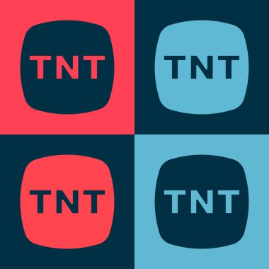 Pop Art Exonate Bomba İmha ikonu renk arkaplanında izole edildi. Saatli bomba - patlama tehlikesi kavramı. Vektör.