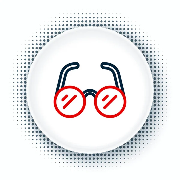 Line Glasses Icon Isolated White Background Eyeglass Frame Symbol Colorful — Stock Vector