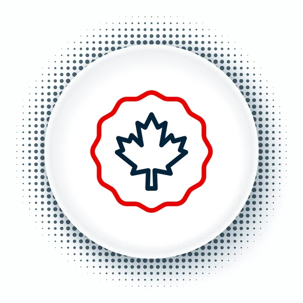 Line Kanadské Javorový List Ikona Izolované Bílém Pozadí Kanadský Symbol — Stockový vektor