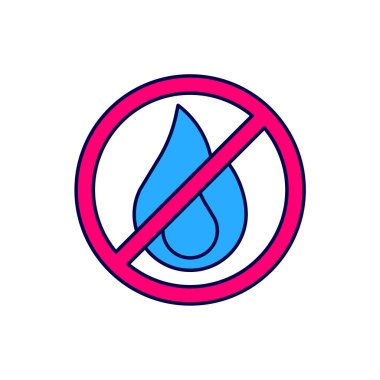 Beyaz arkaplanda izole edilmiş ateş simgesi yok. Yangın yasağı ve yasak. Vektör.