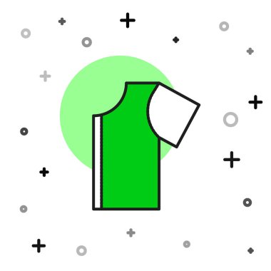 Doldurulmuş dış hat dikiş şablonu simgesi beyaz arkaplanda izole edildi. Dikiş için işaretler. Vektör.