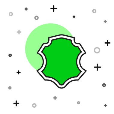 Beyaz arkaplanda izole edilmiş ana hatlı deri simgesi. Vektör.