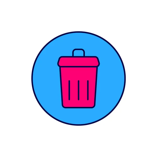 파일화 쓰레기는 배경에서 아이콘이 수있다 쓰레기통 표지판이야 재활용 바구니 아이콘 — 스톡 벡터