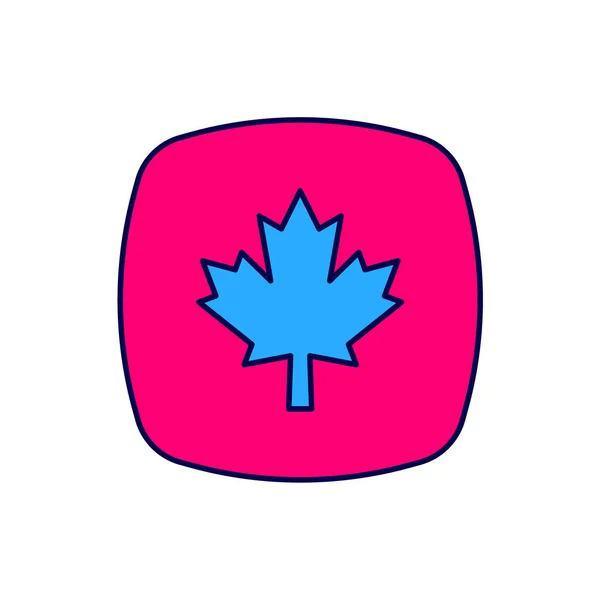 Заповнена Обгортка Канадська Ікона Листя Кленів Ізольована Білому Тлі Канадський — стоковий вектор