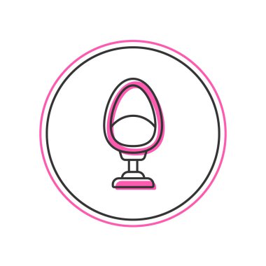 Doldurulmuş Armchair simgesi beyaz arkaplanda izole edildi. Vektör.