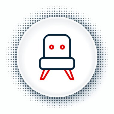 Hat Kol Koltuğu simgesi beyaz arkaplanda izole edildi. Renkli taslak konsepti. Vektör.