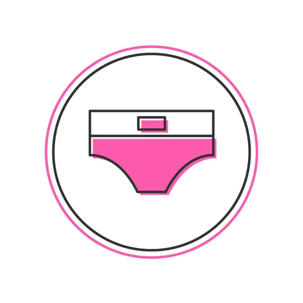 Filled Outline Men Underpants Icon Isolated White Background Man Underwear — 스톡 벡터