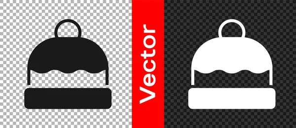 Bonnet Noir Icône Chapeau Isolé Sur Fond Transparent Vecteur — Image vectorielle