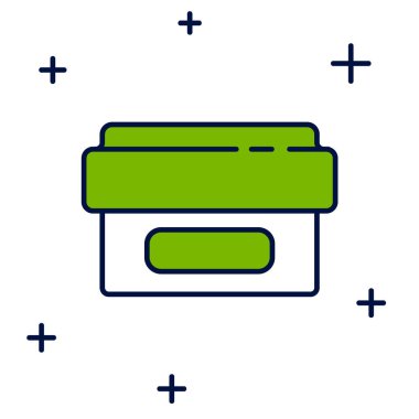 Filled outline Ointment cream tube medicine icon isolated on white background. Tube, container, toothpaste, cream sign. Vector.